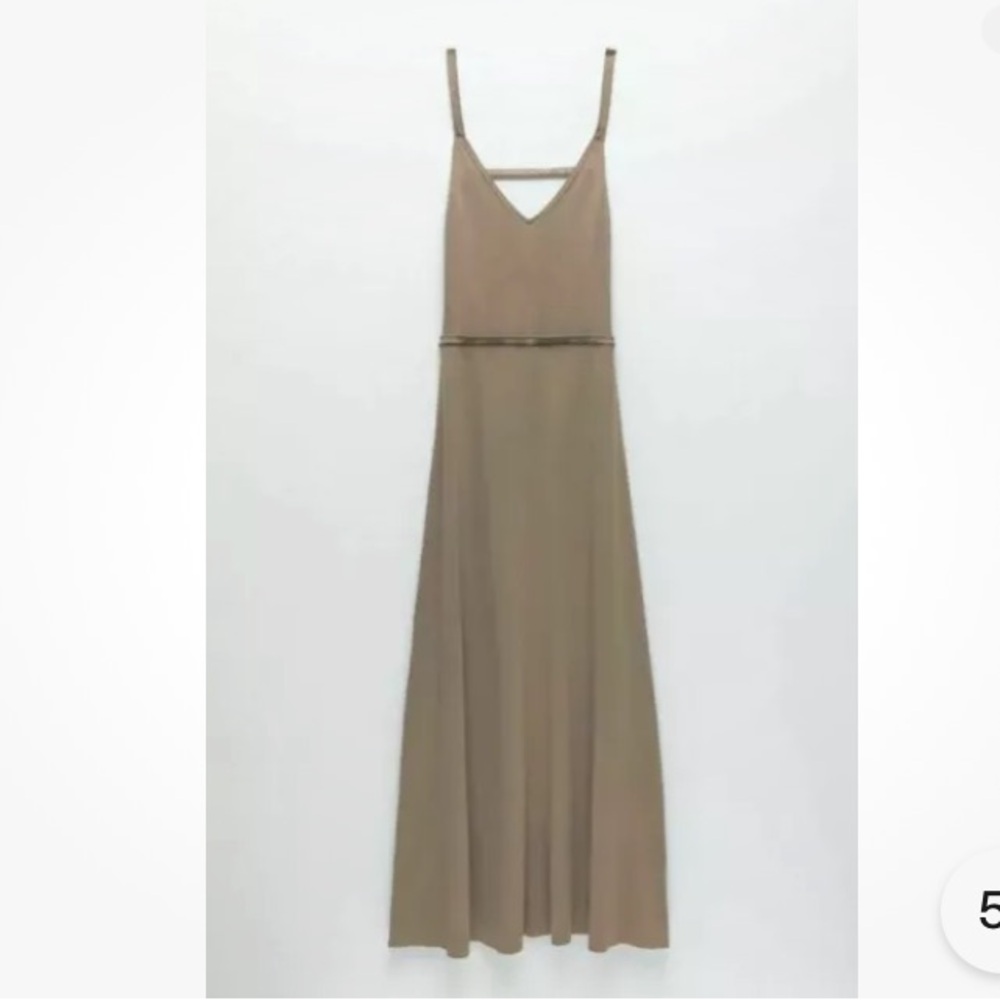 ZARA taupe knit dress